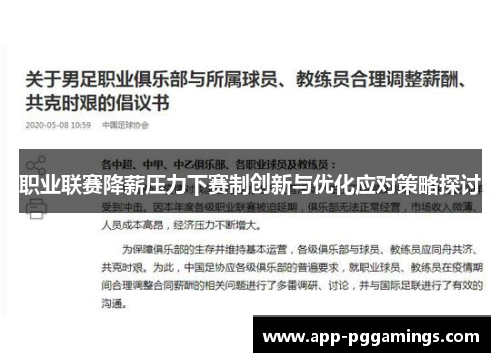 职业联赛降薪压力下赛制创新与优化应对策略探讨